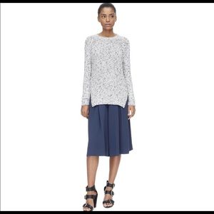 Rebecca Taylor Tweedy Yarn Pullover Zip Sweater in Size Small